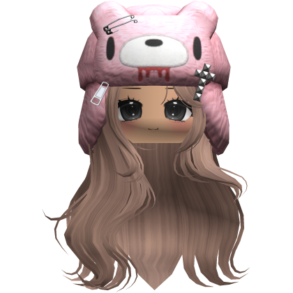 Fuzzy Bear Ushanka Flowy Long Hair (Milktea)