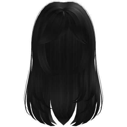 Wispy Wavy Casual Hair (Black) Roblox item