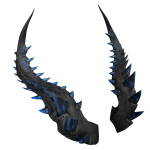 Black & Blue Dragon Horns