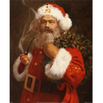 Huge santa cat
