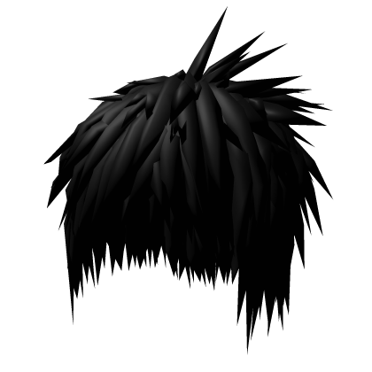 Black Anime Messy Boy Emo Hair