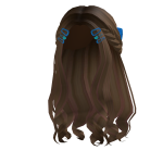 Blue Crystal Glow Curly Hair