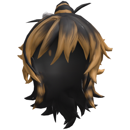 Y2K Scene Black & Blonde Emo Messy Wolfcut Hair Roblox item