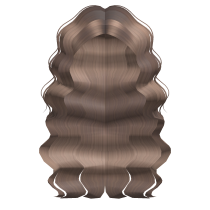 Very Curly Mermaid Layered Hair in Milk Tea Roblox item