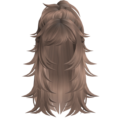 Y2K Messy Half Up Hair (Milktea Brown) Roblox item