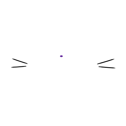 ♡꒰cute kitty long whiskers w/button nose: purple Roblox item