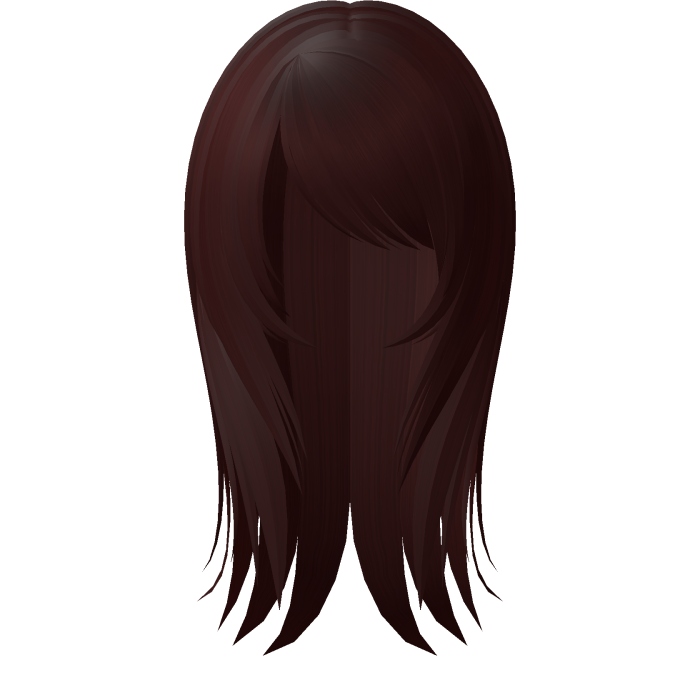 ☆ fatal emo doll messy straight hair dark red