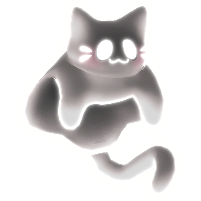 [Emissive] Ghost Cat on your head