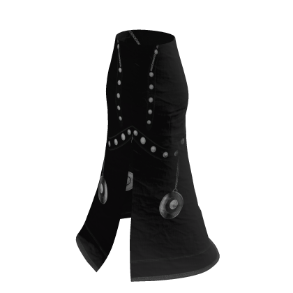 Black Y2K Silver Stud Split Flare Pants [PBR]