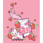 Strawberry cows cowys