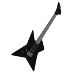 Electric Rockstar Guitar in Black and White