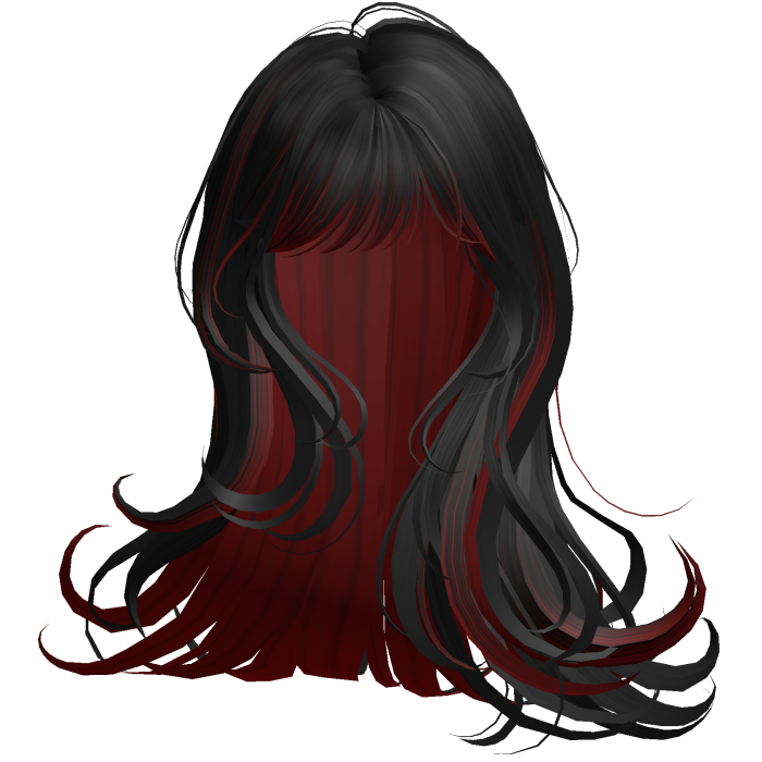 Silky Long Angelic Swirly Hair (Black&Red)