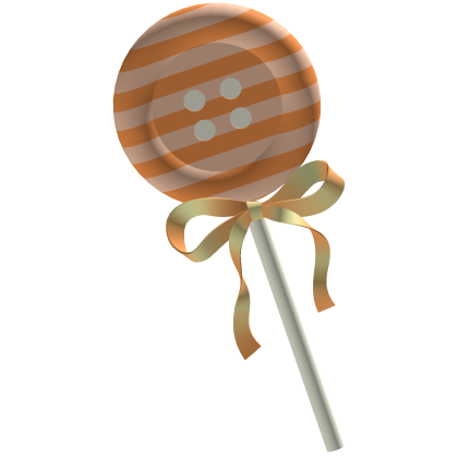 sweet button lollipop orange