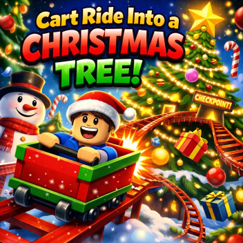 Cart Ride into Christmas Tree!
