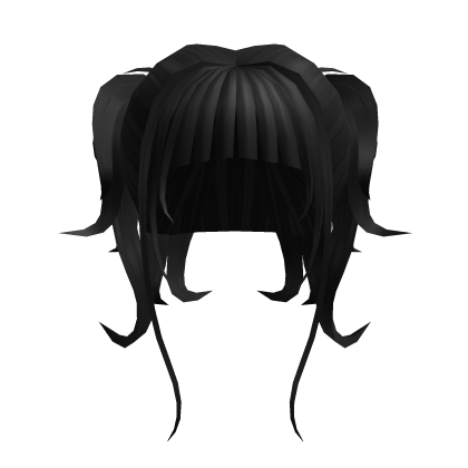 Y2K Cute  pigtails in black Roblox item