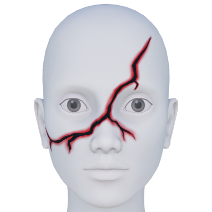 Red Anime Lightning Void Scar Left