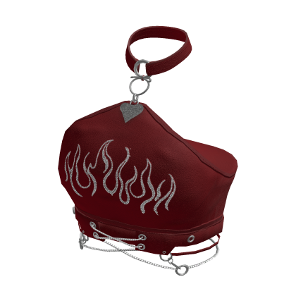 Y2K Flame Choker Top (Red) thumbnail