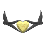 Yellow Owl Heart Crown