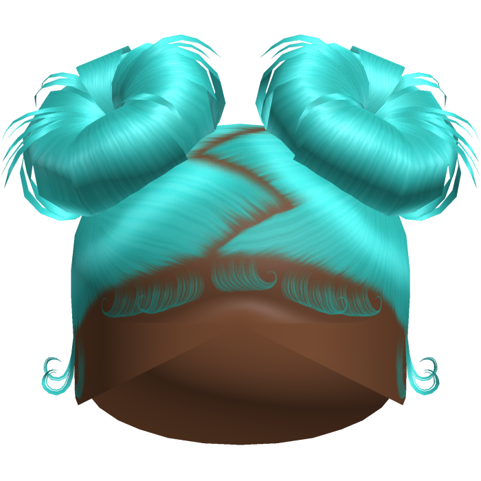 Doll Zig-Zag Part Double Buns (Teal)