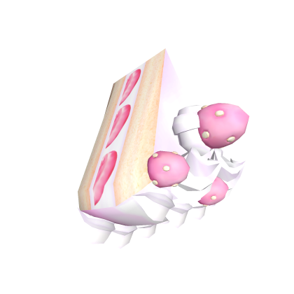 Kawaii Strawberry Shortcake Cake  Slice