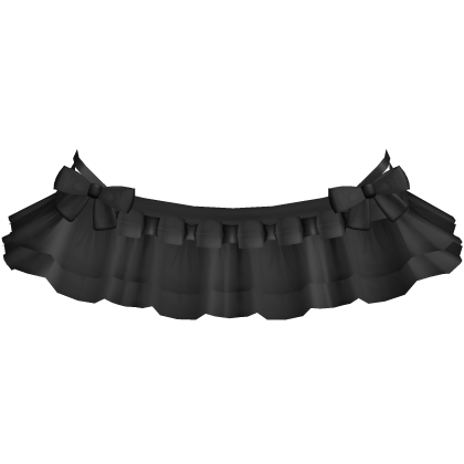 ♡ : cute ruffle maid skirt in black