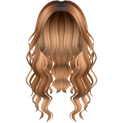 Orange Long Curly Wavy Middle Part Mermaid Hair Roblox item