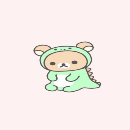 Kawaii bear in dino costume ☆ Roblox decal