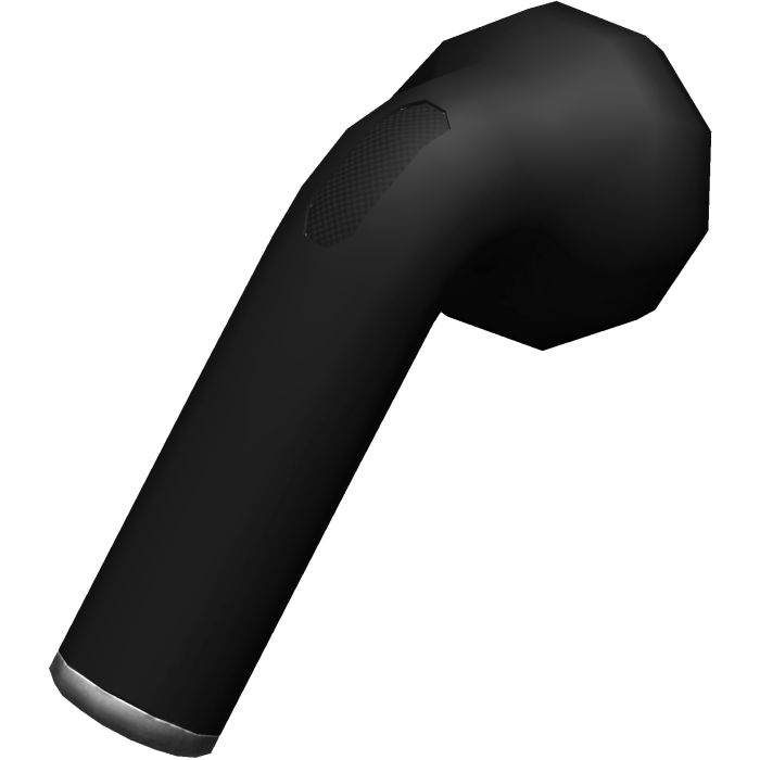 black wireless earbuds