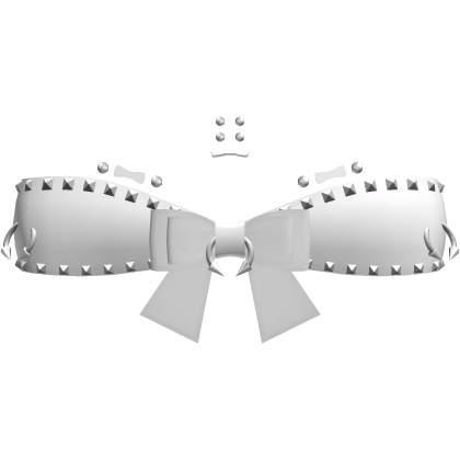 ♡ : alt emo studded piercing top in white Roblox item