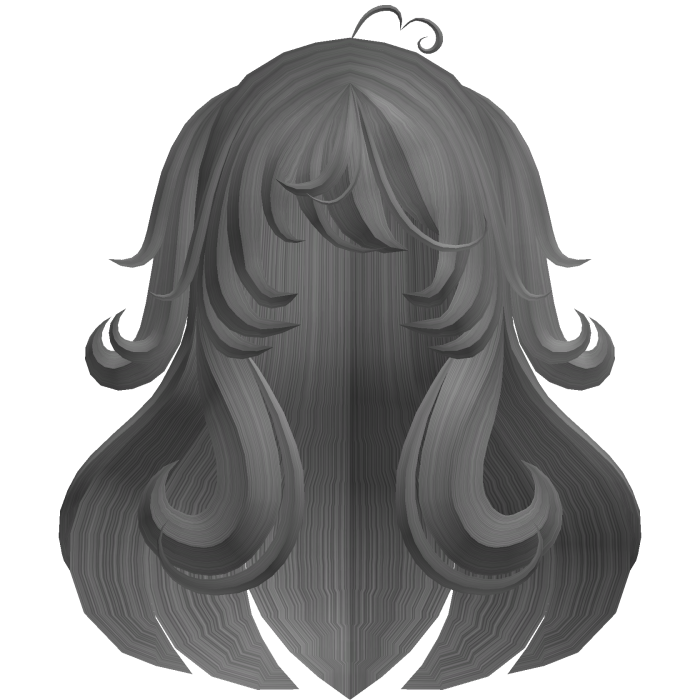 ୨ৎ Sweet Grey Fluffy Long Hair With Pigtails