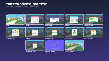 Enamel - 13-Screen Game UI / GUI Kit preview 3