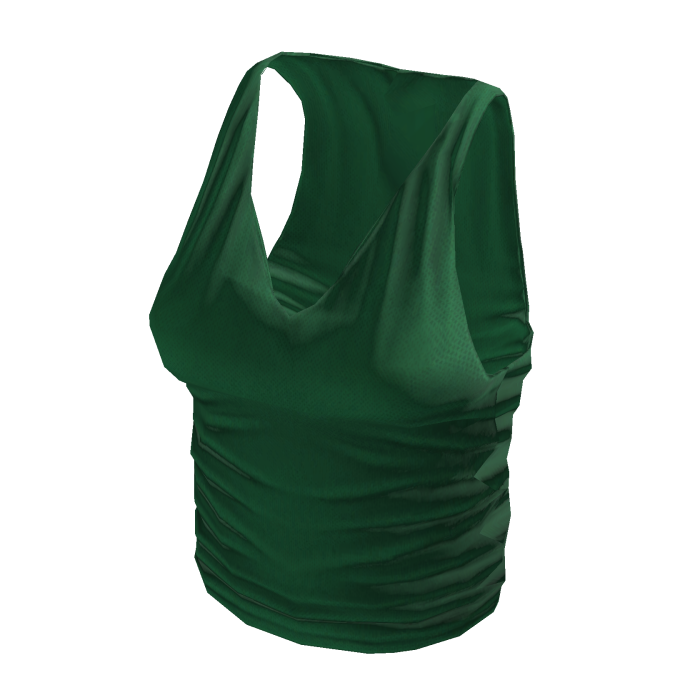 Dark Green Aesthetic Ribbed Tank