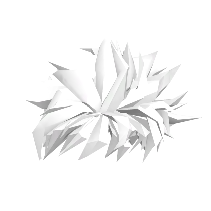 Spiky White Anime Hair