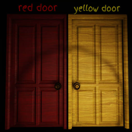 Red door, yellow door.