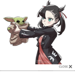 Baby Yoda anime squad
