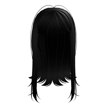 Black Emo Hair w/ Sideswept Bangs Roblox item