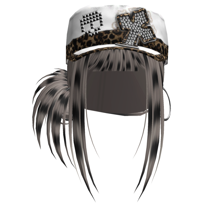 Gyaru Hair w/ Cap & Earrings