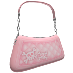 Y2K Baby Pink Skull Shoulder Bag
