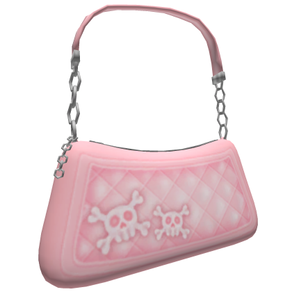 Y2K Baby Pink Skull Shoulder Bag Roblox item