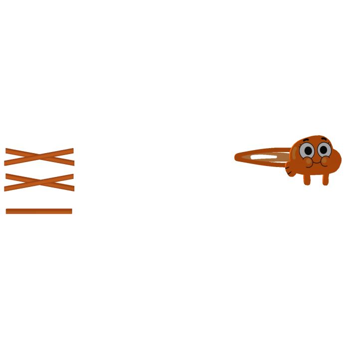 Orange Darwin Hair Clip