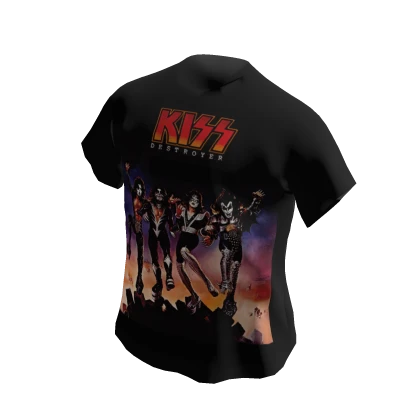 KISS - Destroyer Black Rock Tee [Official] | Roblox Item - Rolimon's