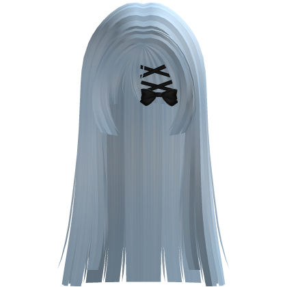 Light Blue Angelcore Goth Straight Hime Bow (っ˕ -｡ Roblox item