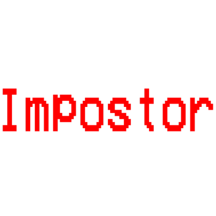 Among us Impostor (Transparent) Roblox decal