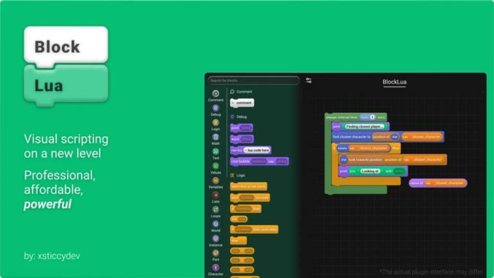 BlockLua – Block Code + Visual Lua Scripting FREE preview 1