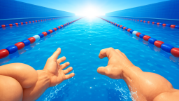 🌊 Wyścig Pływania Mięśniowego