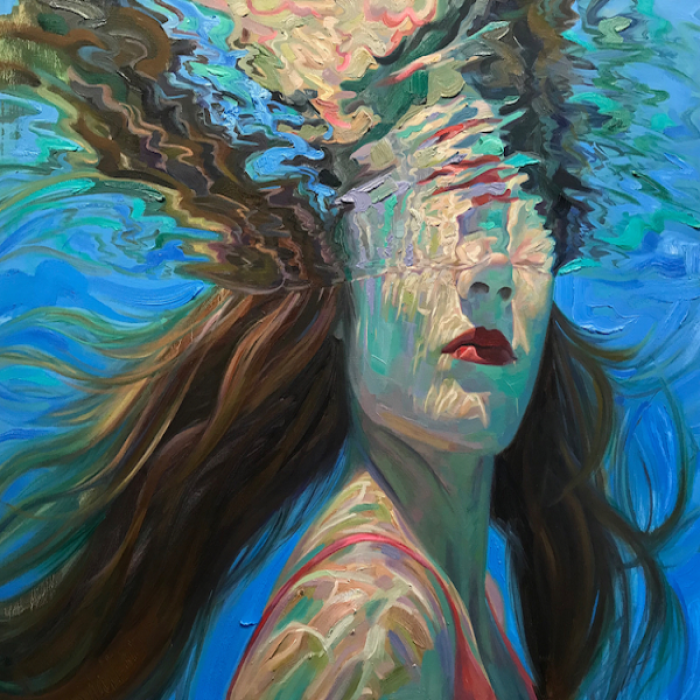 Painting - Woman Underwater Roblox decal