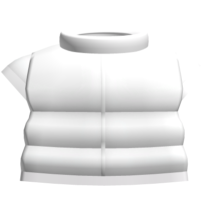 ♡ cute white winter puffer vest