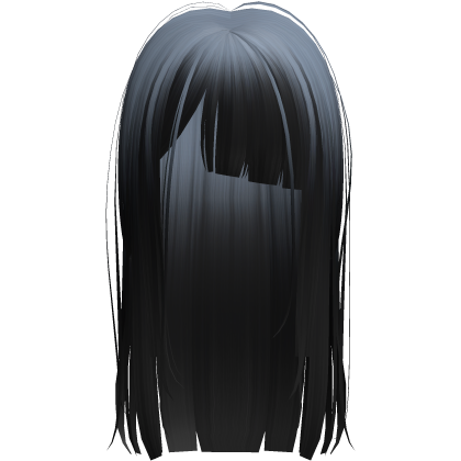 Blue Black Long Messy Goth Short Bangs Horror Hair