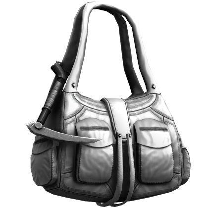 White 3.0 Y2K Cargo Shoulder Bag w/ Scythe