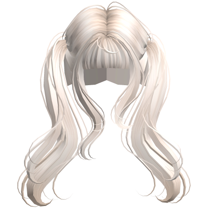 Beige Cute Flowy High Pigtails